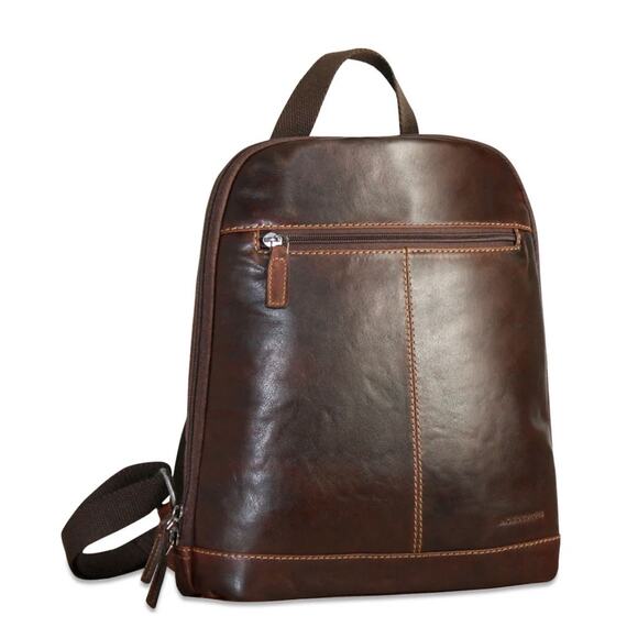 JACK GEORGES’ VOYAGER SMALL CONVERTIBLE LEATHER BACKPACK/CROSSBODY BAG - Picture 4 of 9